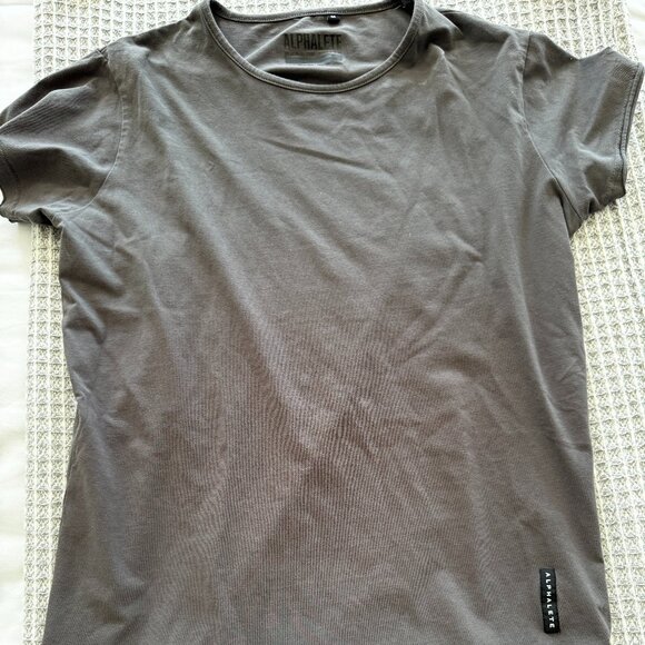 ALPHALETE T Shirt (crop sleves) GREY - Medium - Picture 1 of 1